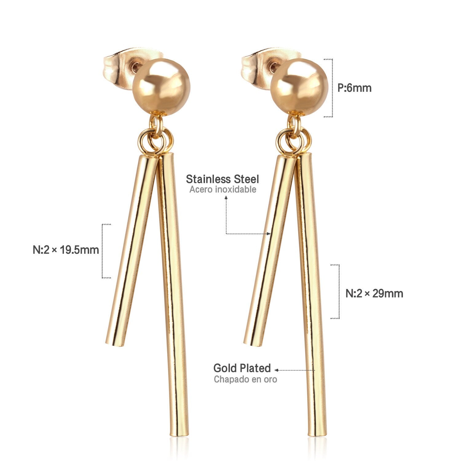 ASON Long Line Link Chain Imitation Pearl Dangle Earrings for Women Gold Color Cross Earrings Female Bijoux Pendientes asonjewelry