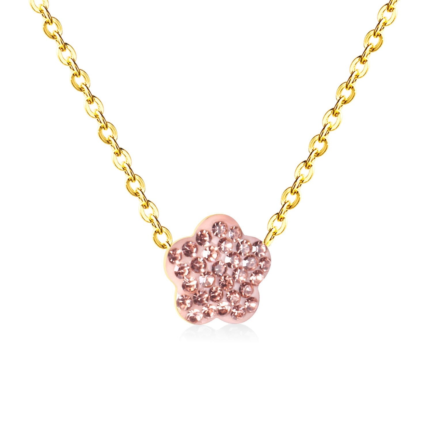 ASON Flower Clay Pendant Necklaces Stainless Steel 12 Color Wholesale Chain Jewelry Female Party Necklaces Wedding asonjewelry