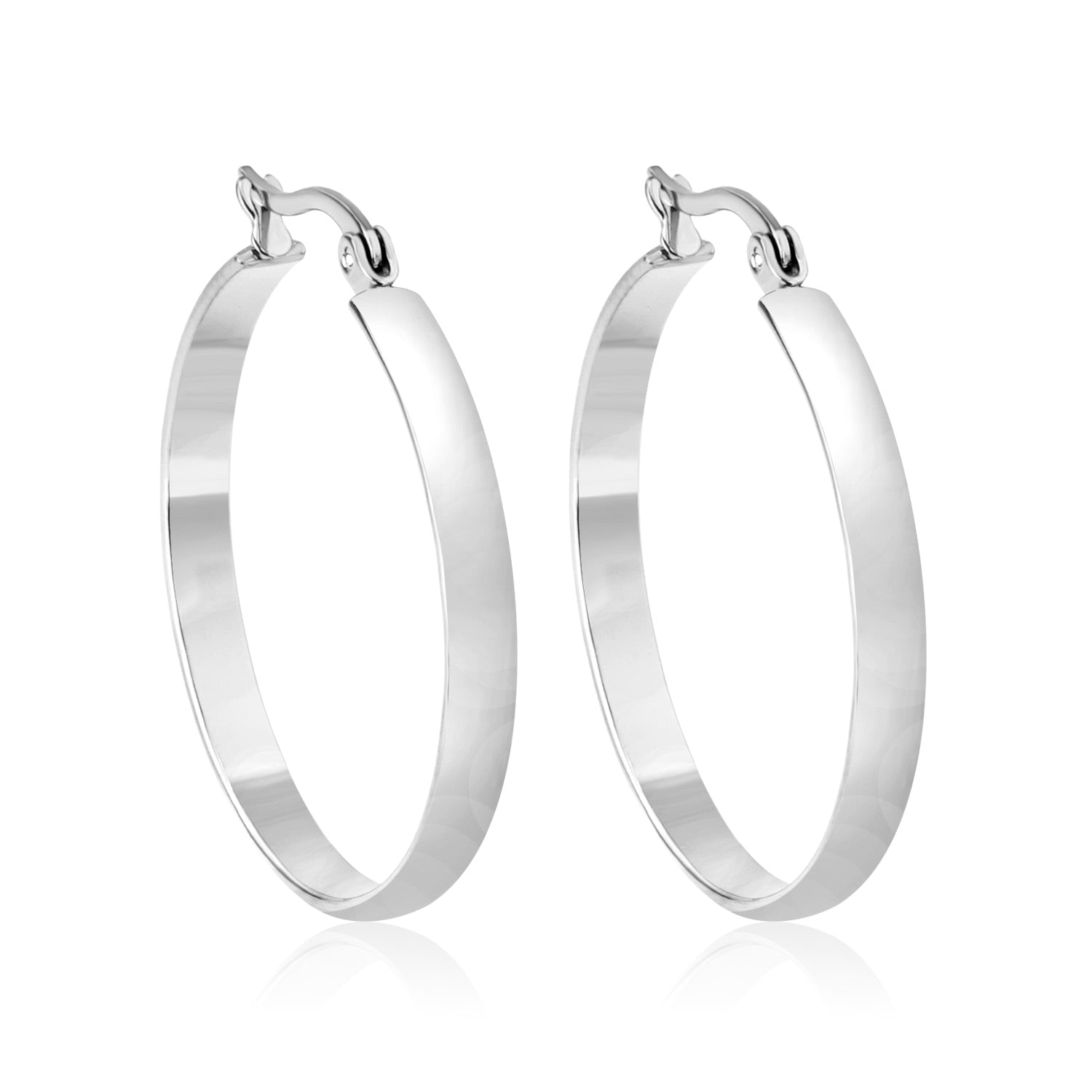 ASON Big Circle Round Piercing Hoops Earrings Size 10mm-40mm for Women Gold Color For Women Accessories Brincon Students asonjewelry