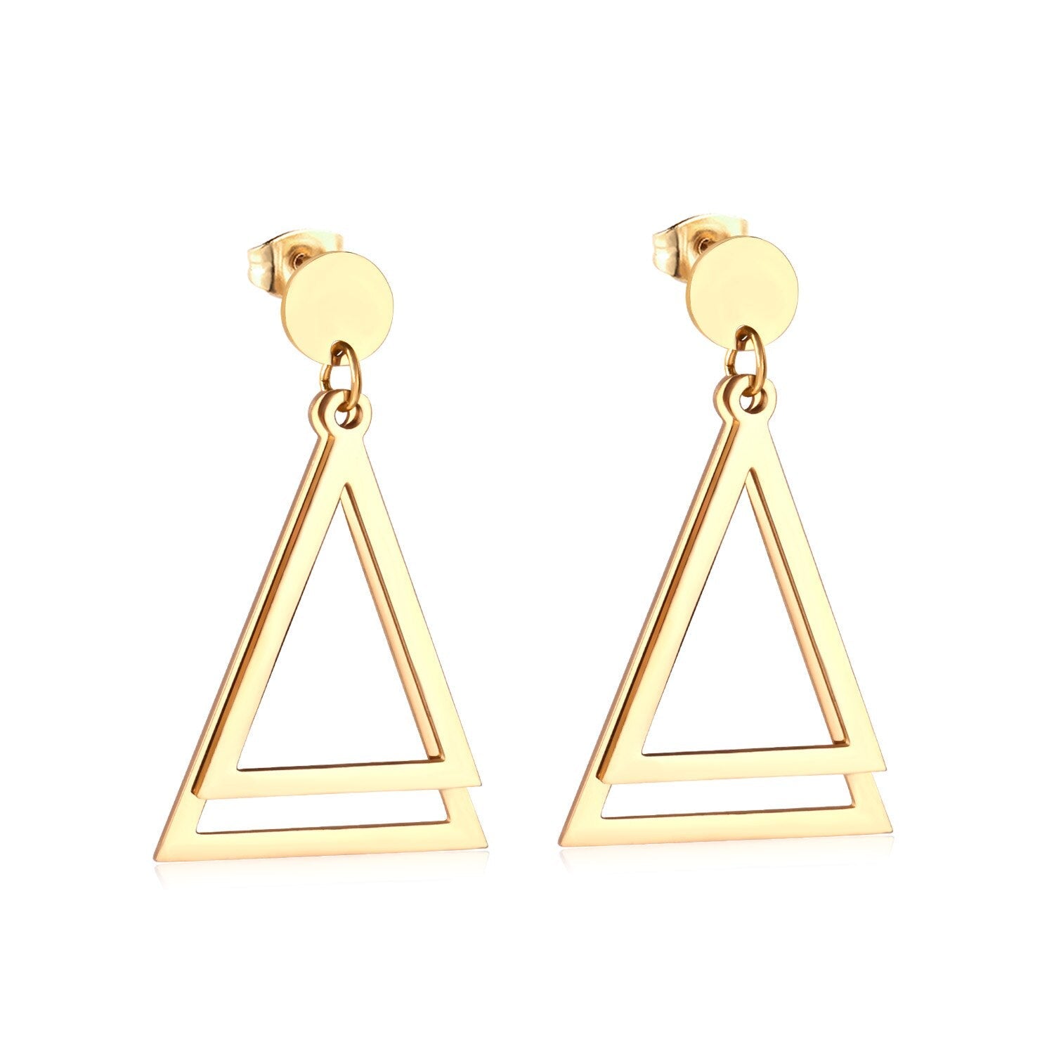 ASON Stainless Steel Stylish Geometric Dangle Earrings Gold Color Drop Earring for Women Accessory Fashion Jewelry Piercing asonjewelry