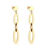 ASON Pendientes colgantes de acero inoxidable a la moda para mujeres y niñas, pendientes de gota llamativos, joyería geométrica, regalo de fiesta
