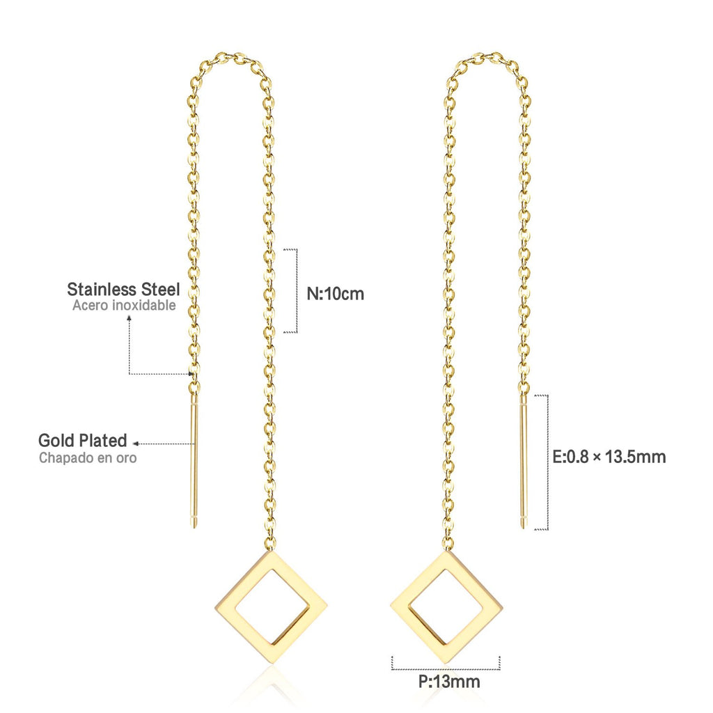 ASON Korean Statement Long Tassel Drop Dangle Earrings 2022 for Women Stainless Steel Earring Set Female Fashion Jewelry