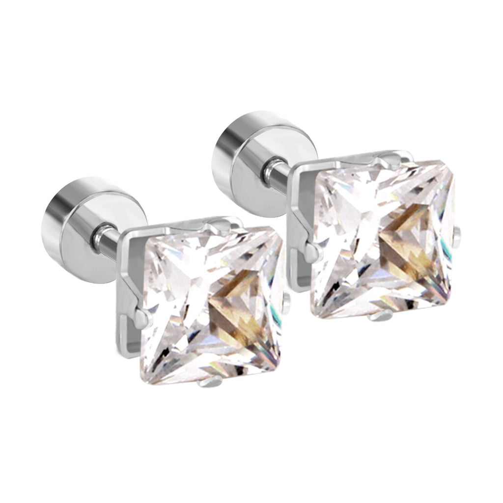 Pendientes redondos de circonia AAA para mujer, aretes de 6mm con forma de corazón y estrella, Piercing geométrico brillante, aretes coreanos de moda