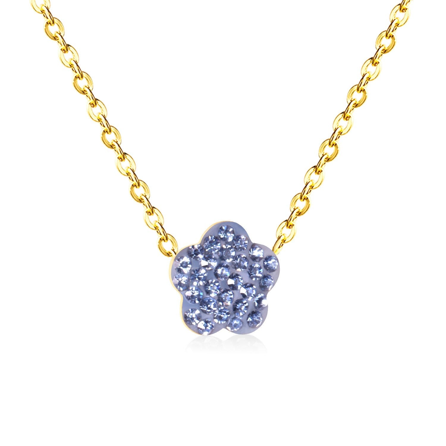 ASON Flower Clay Pendant Necklaces Stainless Steel 12 Color Wholesale Chain Jewelry Female Party Necklaces Wedding asonjewelry