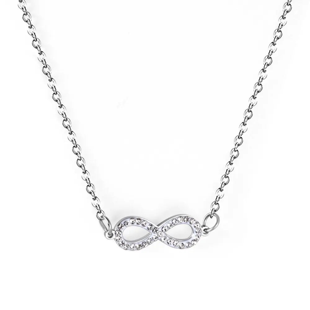 Aesthetic Classic Simple Charm Collier Shiny Cubic Zirconia Women Pendant Necklace For Office Dailywear Christmas asonjewelry