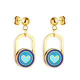 Egirls Jewelry On Ears Oval Shape Trendy Products Gifts For Girls/Woman Cute Pink Butterfly Earrings Heart Dangles