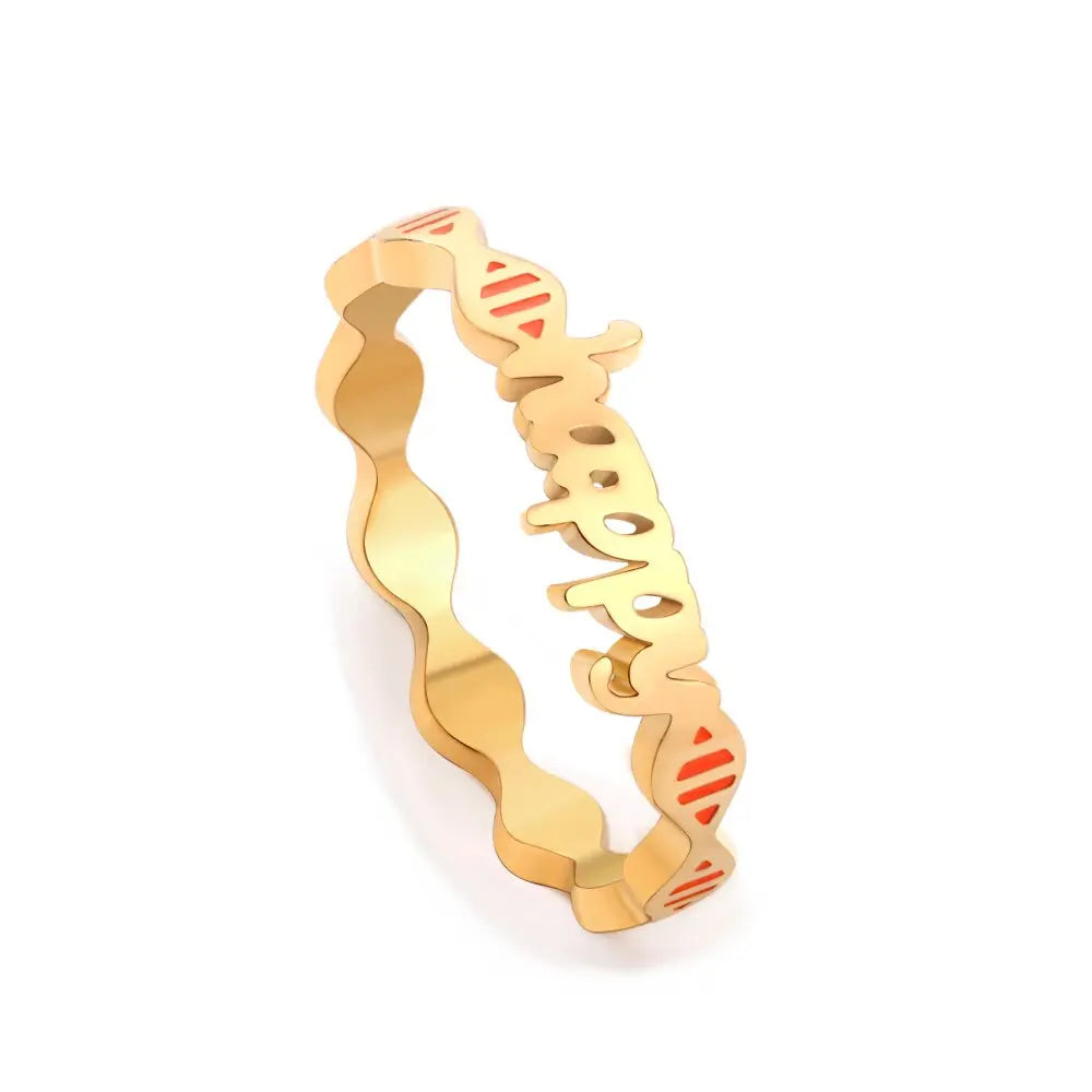 Stainless Steel Rings For Women Accessories Spring Style Coloful Shape Singles Rings Couple Jewelry Party Wedding asonjewelry