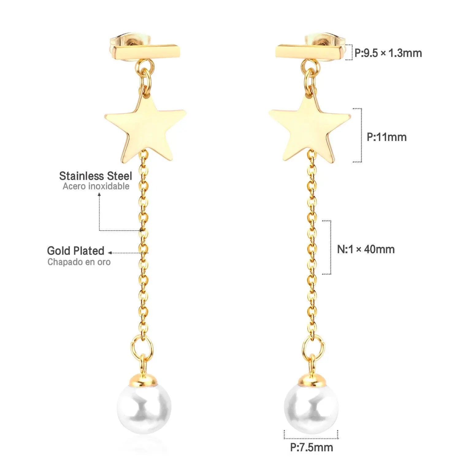 New Crystal Stars Coin Long Tassel Dangle Earrings For Women Girls Stainless Steel Trending Korean Fashion Jewelry asonjewelry