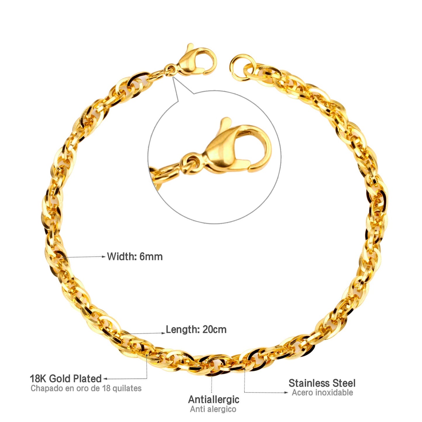 Fashion Stainless Steel Soft Chain Bracelet for Women asonjewelry