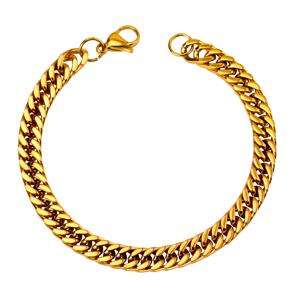 ASON 7mm Stainless Steel Bracelet Bangle for Men Women Party Gift Wholesale Fashion Jewelry