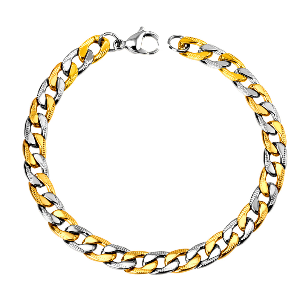 ASON 8mm Stainless Steel Stripe Bracelet Bangle for Men Women Party Gift Wholesale Fashion Jewelry