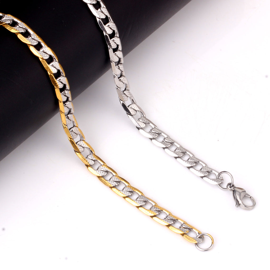 6/8/10mm Inner Star Pattern  Stainless Steel Chain Bracelet For Women