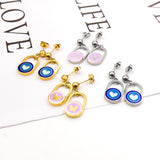 Egirls Jewelry On Ears Oval Shape Trendy Products Gifts For Girls/Woman Cute Pink Butterfly Earrings Heart Dangles