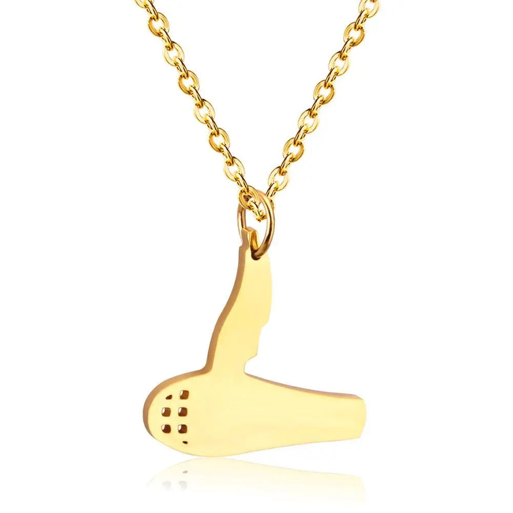 Stainless Steel Hip-hop Punk Collares Collier Pendant Gold/Silver Color Necklace For Men Woman Gothic Jewelry asonjewelry