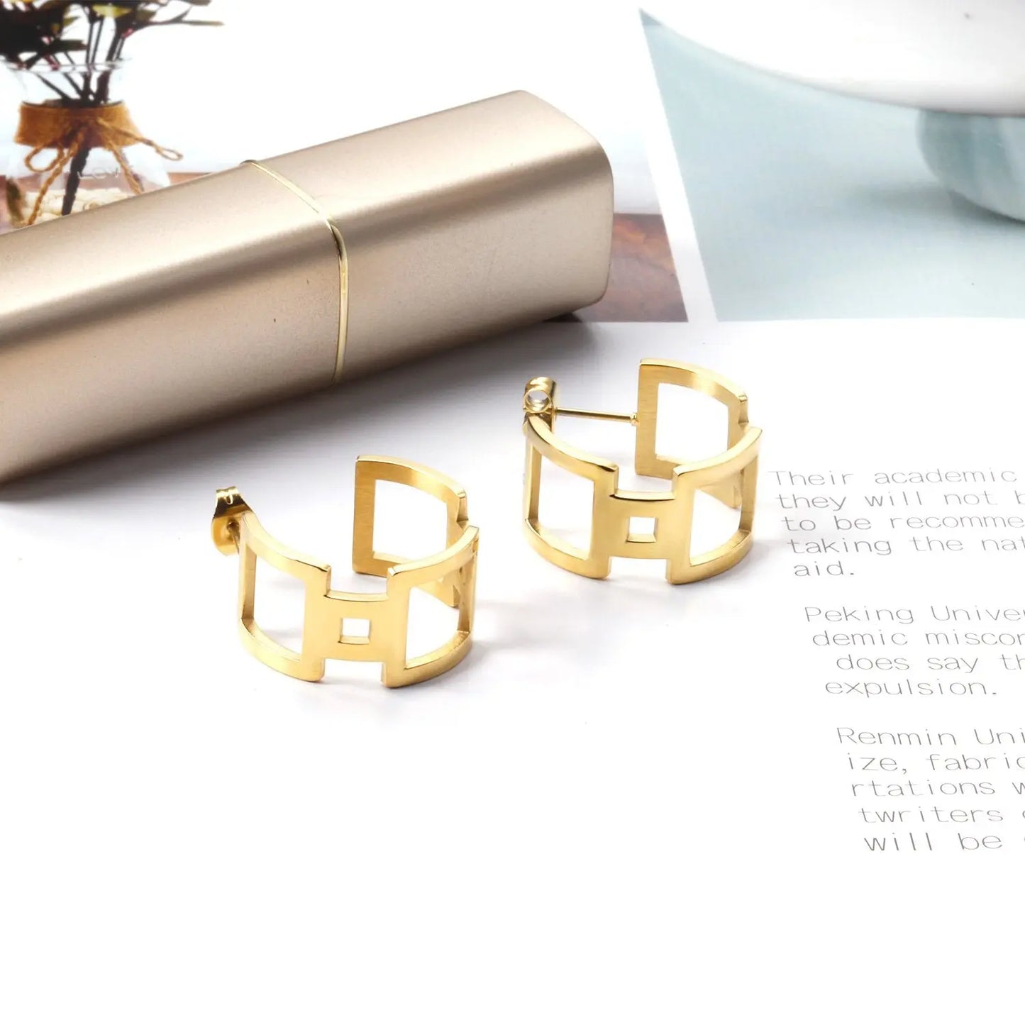 Fashion Jewelry brincos 316L Stainless Steel Hoop Earrings Women Earings orbellen 2021 New aretes de mujer asonjewelry