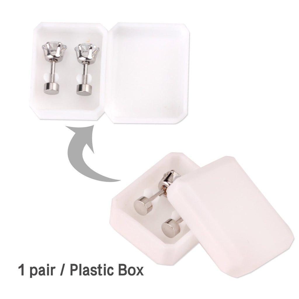 Pendientes redondos de circonia AAA para mujer, aretes de 6mm con forma de corazón y estrella, Piercing geométrico brillante, aretes coreanos de moda