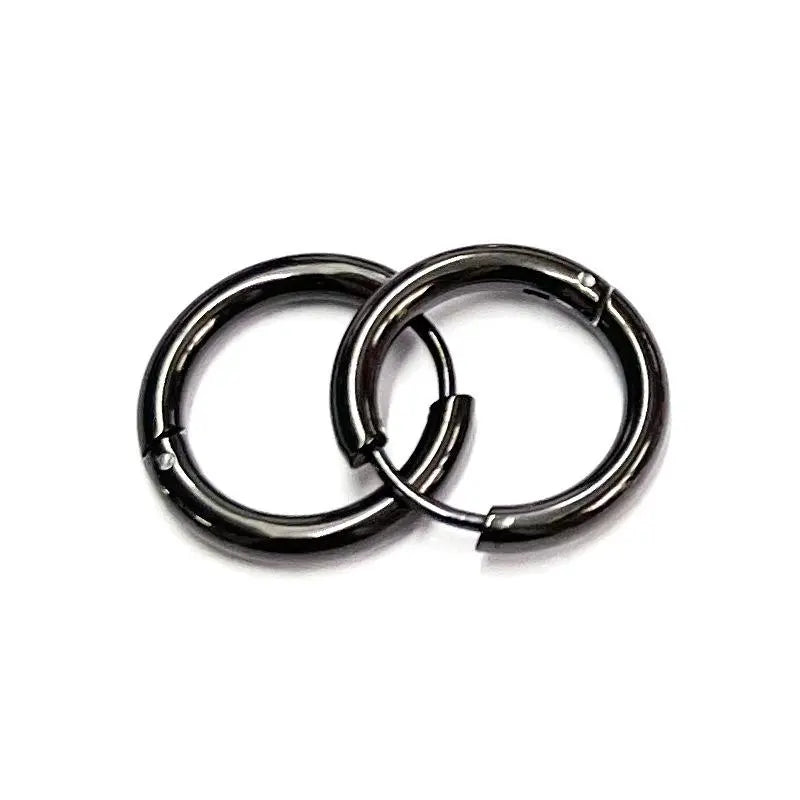 ASON /Lot Simple Style Stainless Steel Ear Studs Round Hoop Earring No Fade For Women Jewerly Accessories DiY Daily Wear asonjewelry
