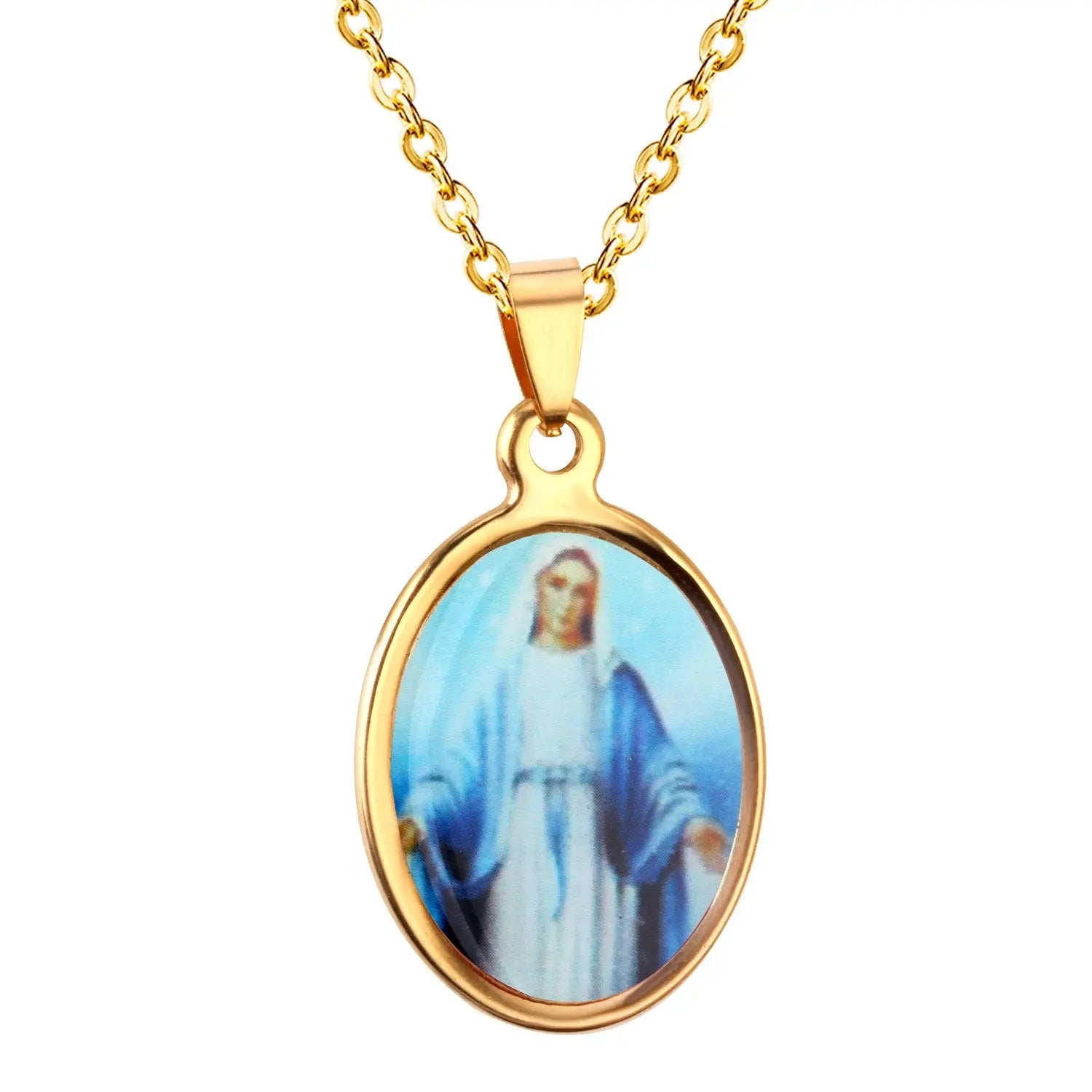 316L Stainless Steel Blessed Virgin Mary Necklaces Pendants-106301G asonjewelry