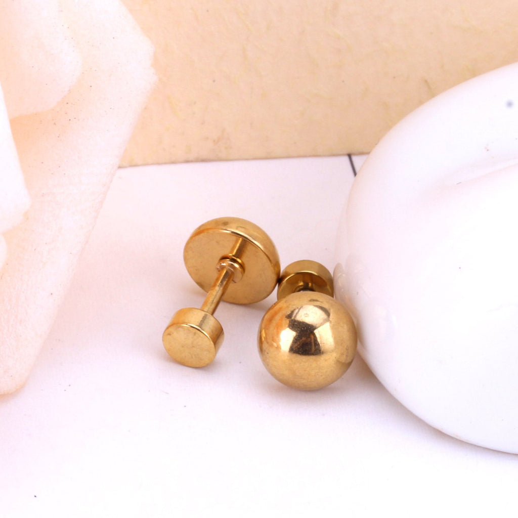 Boucles d'oreilles boule en acier inoxydable or vis arrière 2020 ensemble de boucles d'oreilles pour femmes bijoux de mode Brincos Aretes