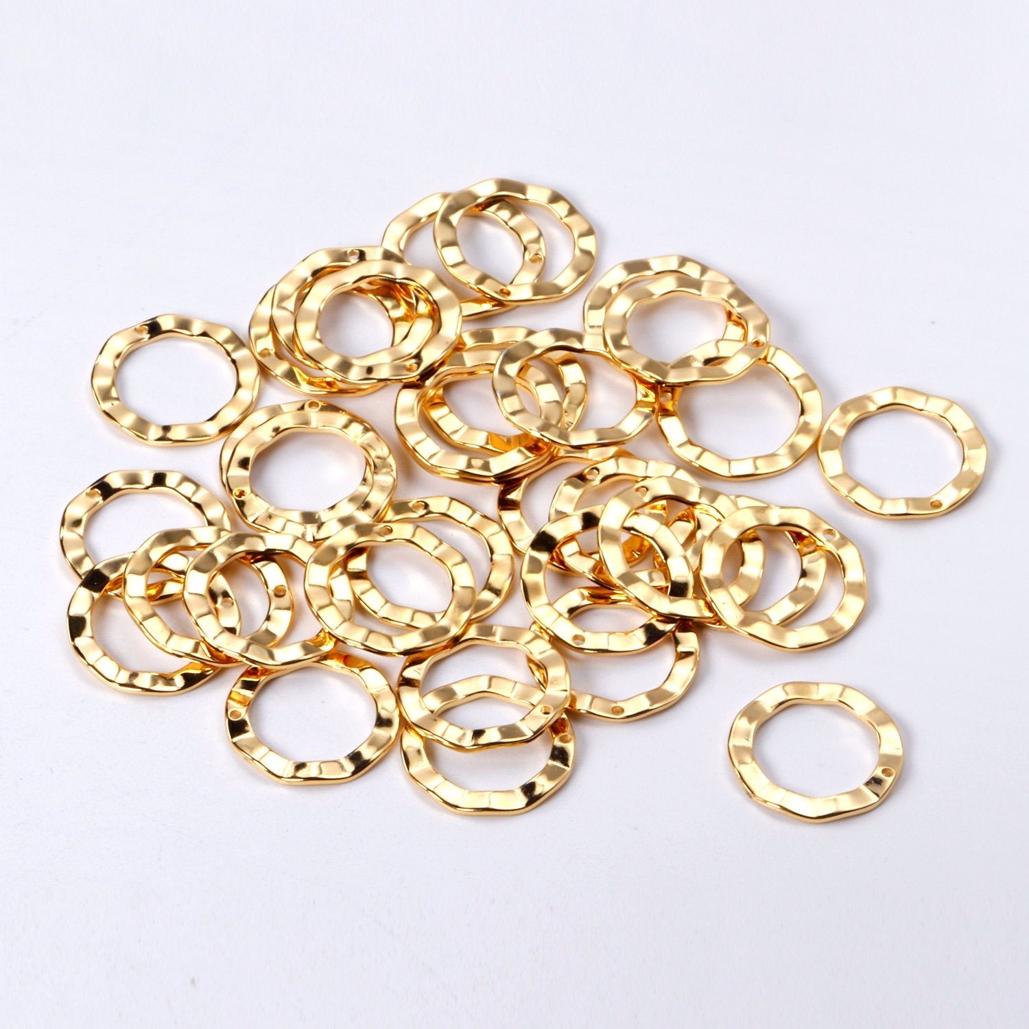 ASON 100 Pcs/Lot Fashion Round Charm Stainless Steel Hollow Out Pendant Wholesale For Necklace Bracelet Jewelry Making Supplies asonjewelry