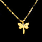Fashion Pendants Necklaces For Women Girl Baby Gold Insect Choker Link Chain Pendant Necklace-201701