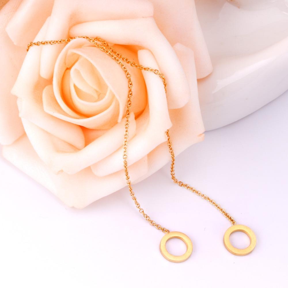 Brincos-pendientes colgantes de acero inoxidable con borlas de concha negra, joyería de hada coreana, cadena larga