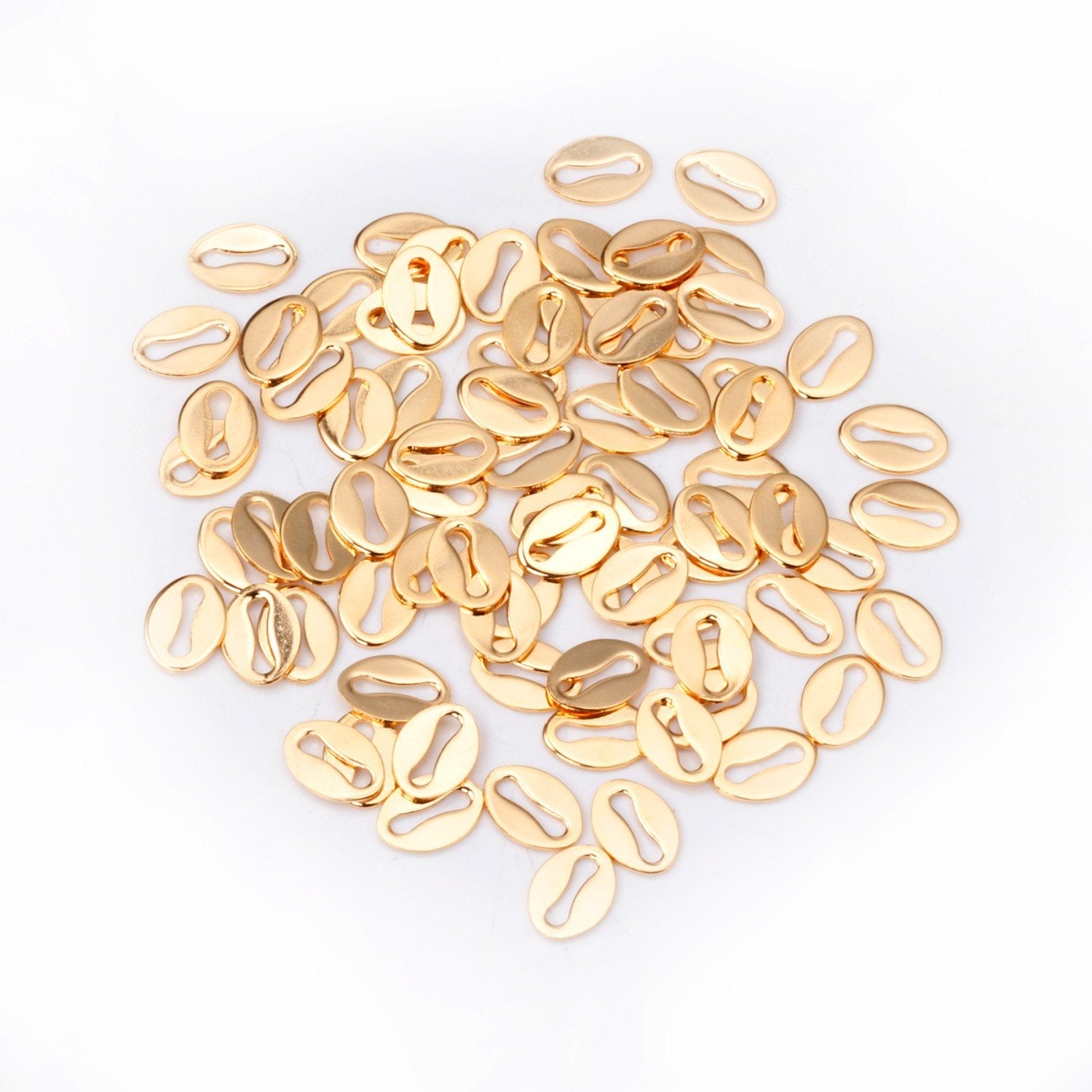 ASON Stainless Steel 100pcs Gold/Silver Color Chain Extender Tag Connectors for Necklace Bracelet DIY Jewelry Accessories Making asonjewelry