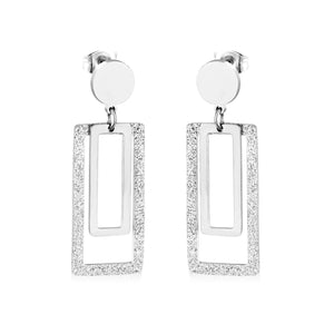 ASON Statement Long Tassel Geometry Dangle Piercing Drop Earrings Jewelry Stainless Steel For Women Accessories Wholesale