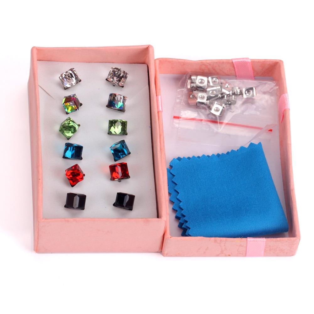 ASON pendientes femeninos de acero inoxidable 4mm 6mm geometría pendientes de circonita cúbica accesorios de moda fiesta al por mayor