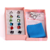 ASON pendientes femeninos de acero inoxidable 4mm 6mm geometría pendientes de circonita cúbica accesorios de moda fiesta al por mayor