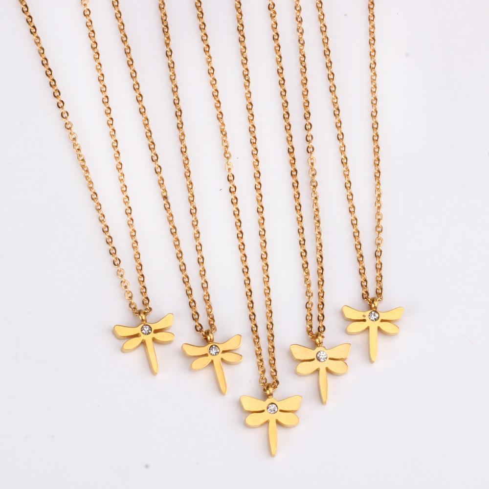 Fashion Pendants Necklaces For Women Girl Baby Gold Insect Choker Link Chain Pendant Necklace-201701