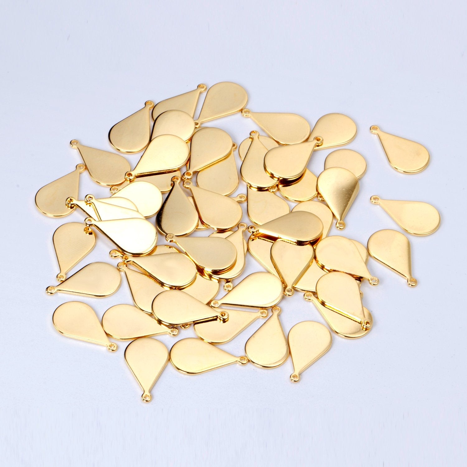 ASON 100pcs/lot Stainless Steel Oval Pendant Charm Wholesale Gold Silver Color For Necklace Bracelet Jewelry Making Supplies asonjewelry