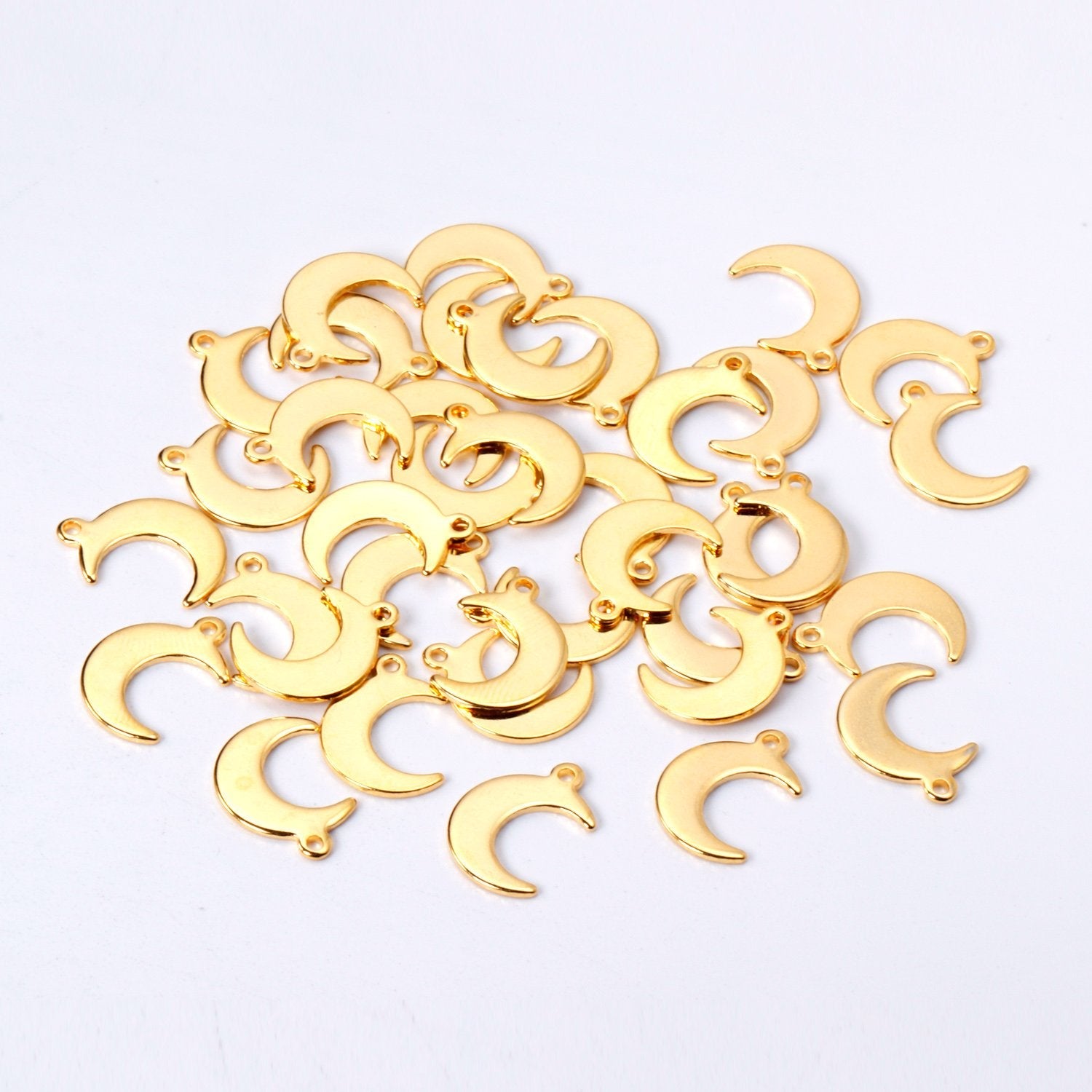 ASON 100Pcs/Lots New Fashion Moon Charms 316L Stainless Steel For Necklace Bracelet Anklet DRY Handmade Jewelry Making Supplies asonjewelry