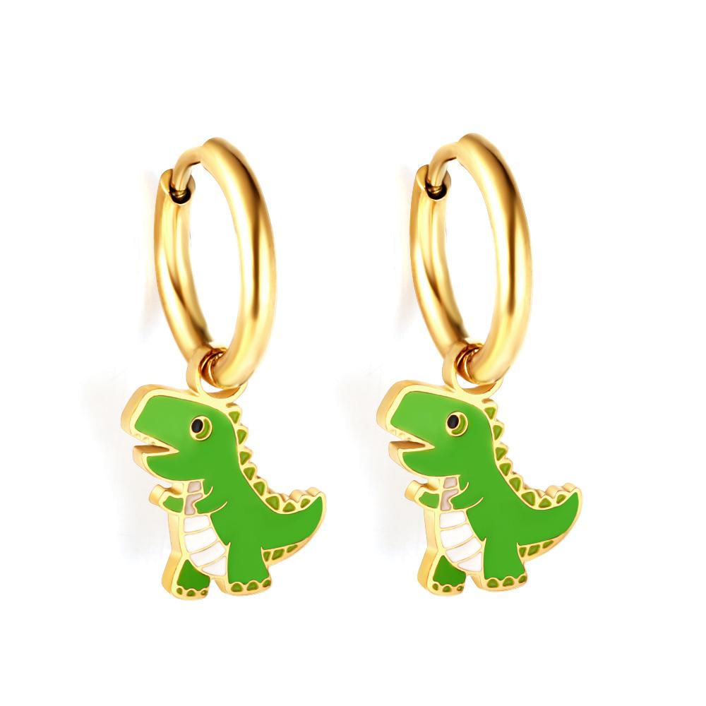 Cute Animal Drop Pendients For Woman Girls Panda Dangle Earrings Frog Dinosaur Charms Grunge Hoops Ears Jewelry New