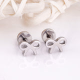 ASON fille bijoux nœud-noeud forme cristal boucles d'oreilles en gros en acier inoxydable Anti-allergie boucle d'oreille mode bijoux fête