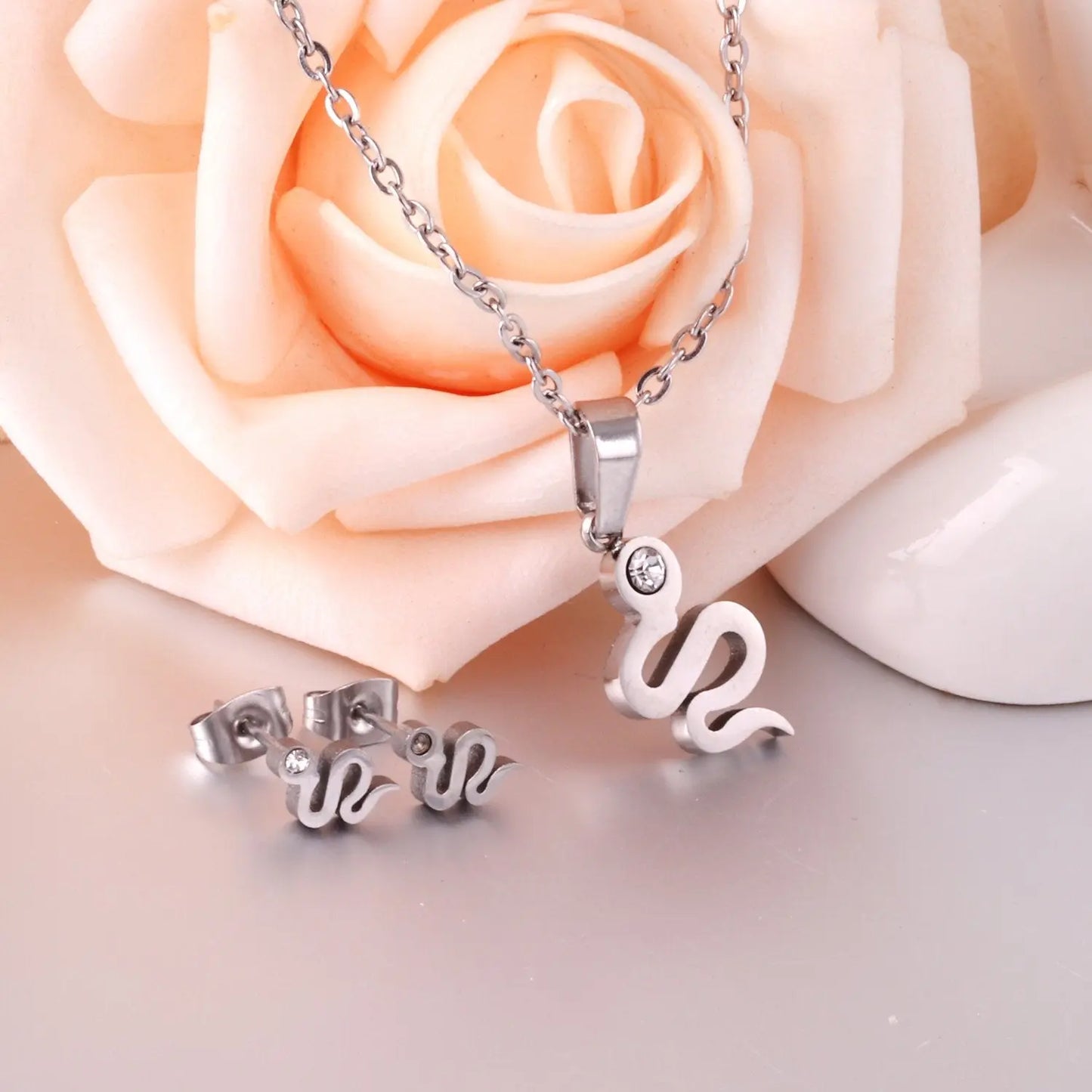 Vintage Zircon Necklace Earrings African Jewelry Sets Fashion Dangle Earrings Bridal Wedding Jewellery Sets asonjewelry