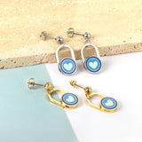 Egirls Jewelry On Ears Oval Shape Trendy Products Gifts For Girls/Woman Cute Pink Butterfly Earrings Heart Dangles