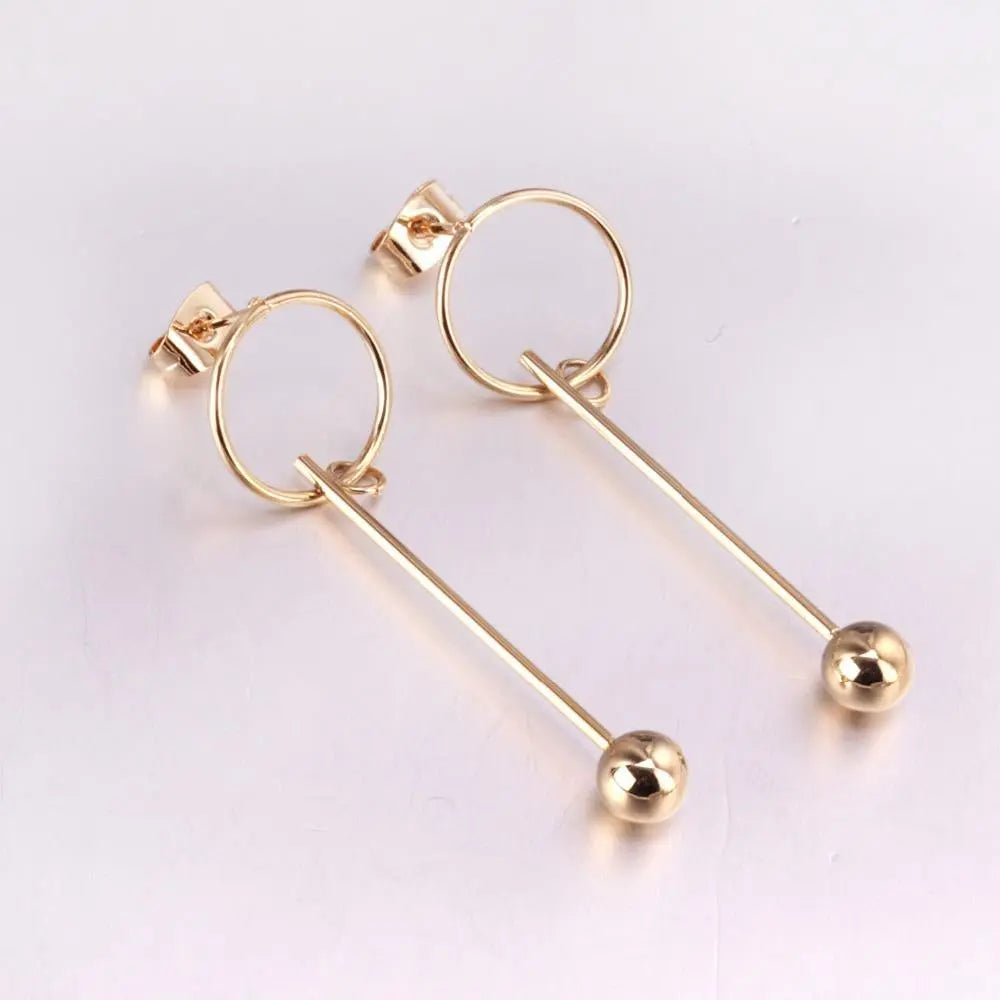 LUXYKISSKIDS Round Ball Pendant Dangle Earrings For Women Fashion Jewelry Christmas Drop Earrings Pendientes Brincos Present asonjewelry