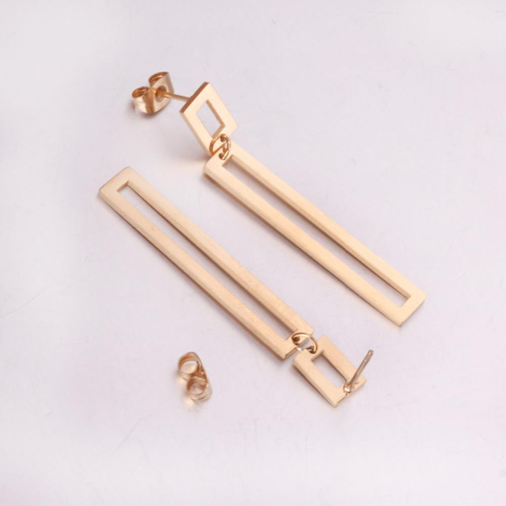 Joyería de moda 2020, pendientes cuadrados de estilo coreano brincos para mujer, pendientes largos cuadrados, pendientes aretes