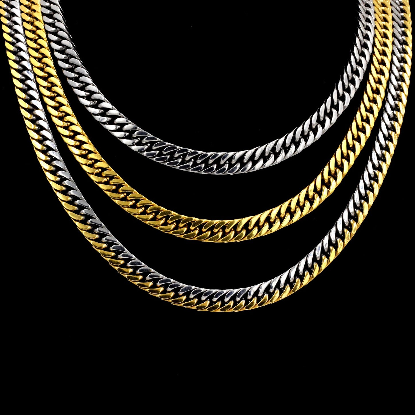 Fashion 7mm Mixed Color&Gold&Steel Color Solid Color Long Necklace DIY Matching Chain asonjewelry