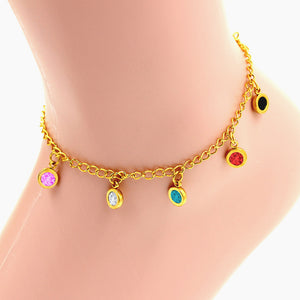 Gold soft anklet in different colors