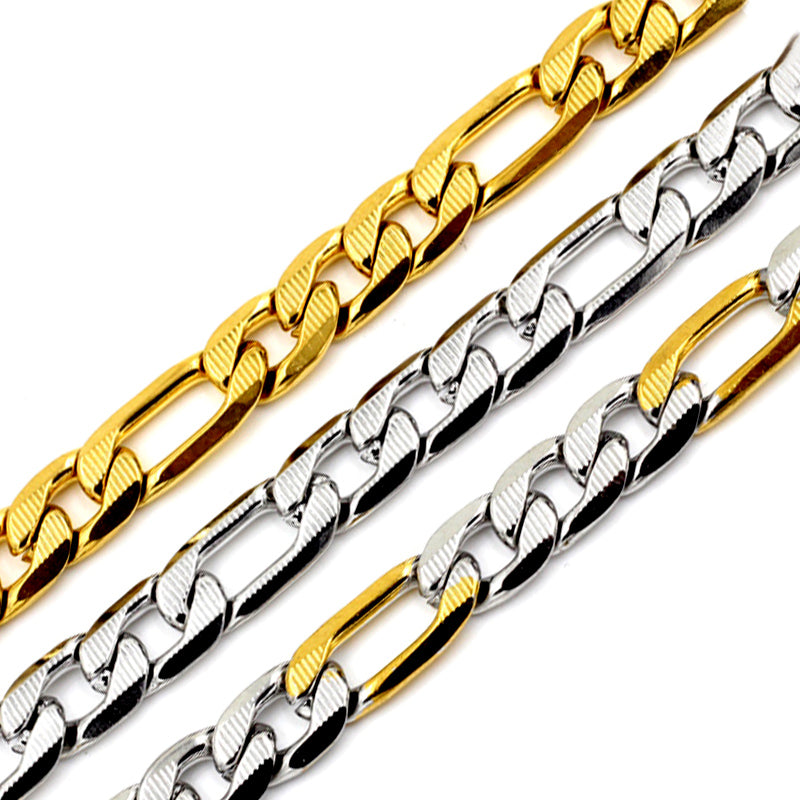 Fashion 6mm & 8mm &10mm Mixed Color & Gold & Steel Color Long Necklace DIY Matching Chain asonjewelry