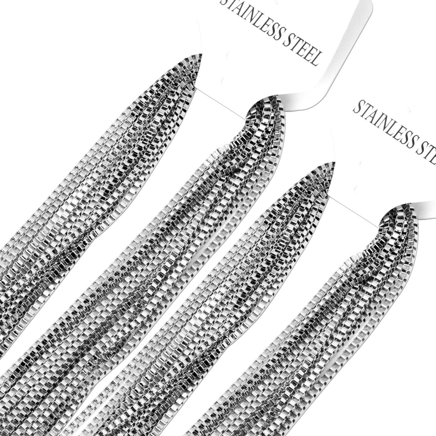 ASON 10pcs / 2mm*45~60cm square box with chain asonjewelry