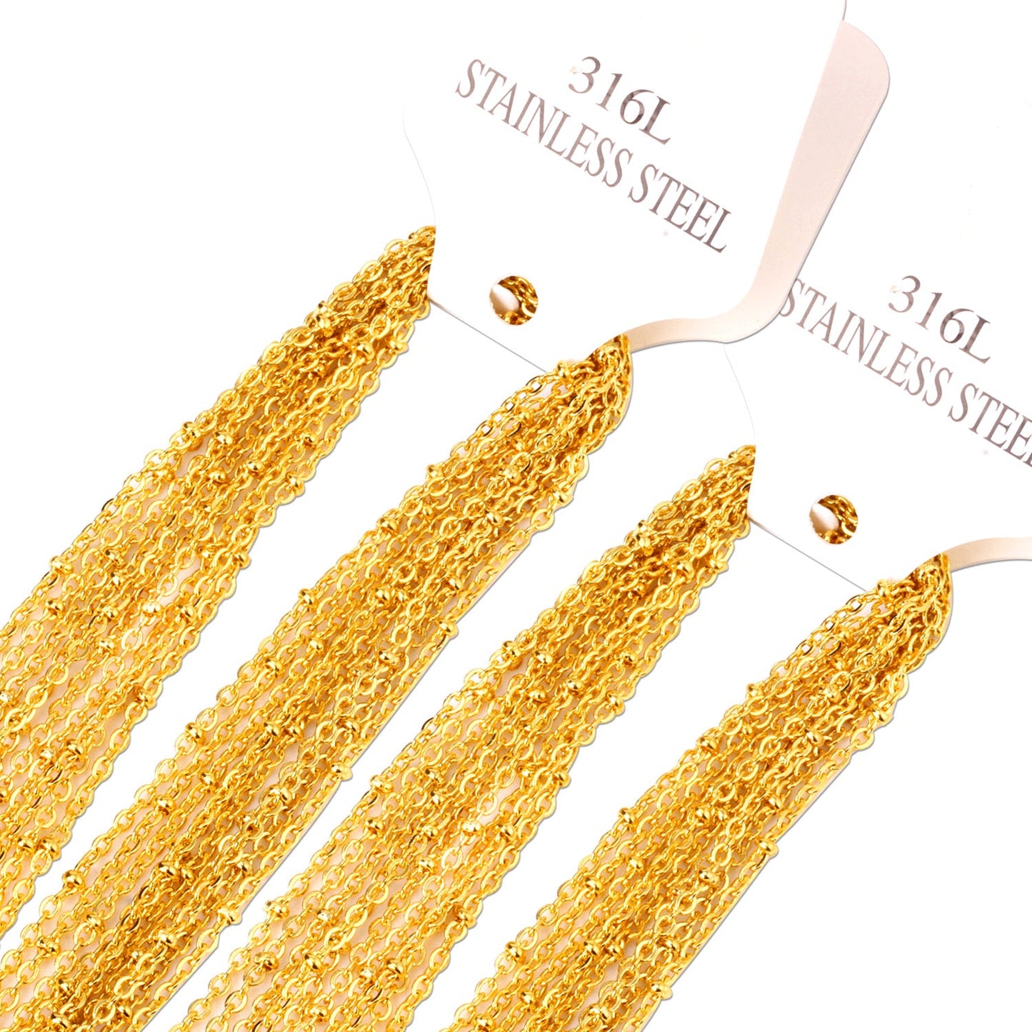 ASON 10pcs/bulk long necklace collar 2MM steel color & gold color & rose gold & black stainless steel necklace wholesale asonjewelry