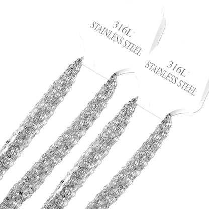 ASON 10pcs / 2mm*45cm 50cm 55cm 60cm Lips Stainless Steel Chains asonjewelry
