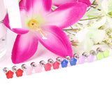 12 pairs steel/plum color mix stud earrings