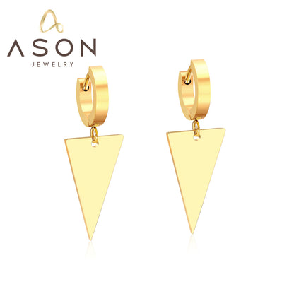 3x12mm earclips + 14x25mm triangular glossy earrings asonjewelry