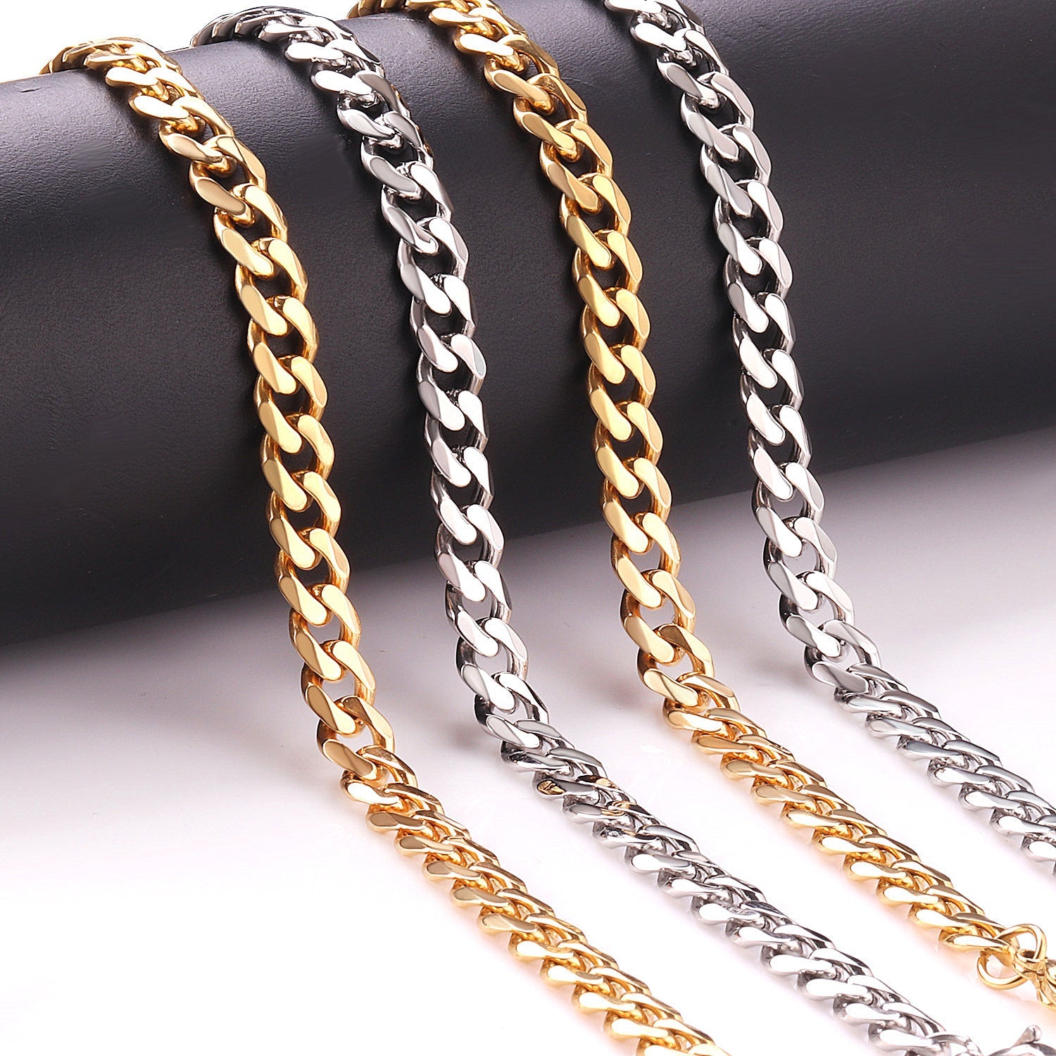 Fashion 5mm & 7mm Necklace DIY Hexagonal Grinding with Chain asonjewelry