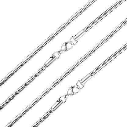 ASON 10pcs/bulk long necklace collar 2mm*45cm & 3mm*45cm round snake with chain steel color & gold color stainless steel necklace wholesale asonjewelry