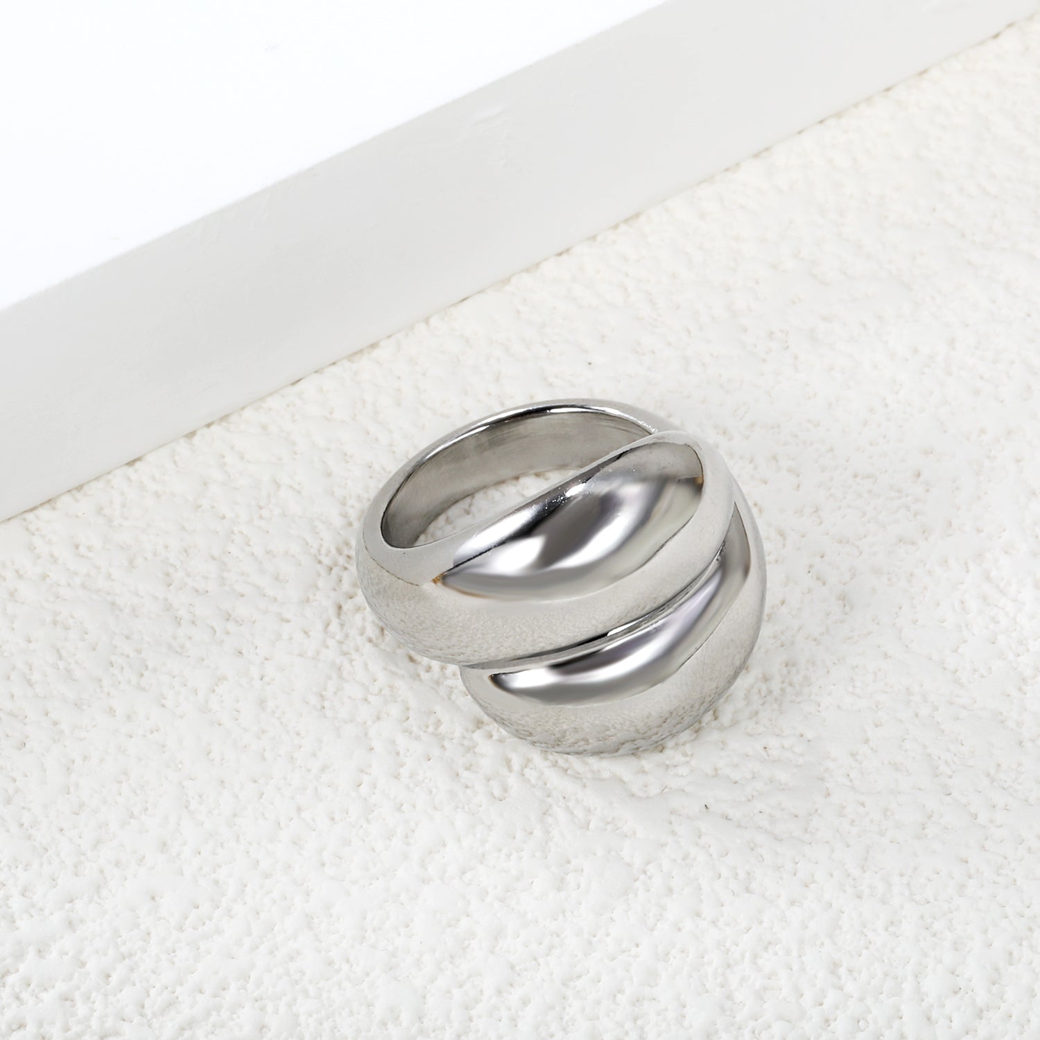 18k gold stainless steel exaggerated ring light luxury stainless steel rings wholesale ring asonjewelry